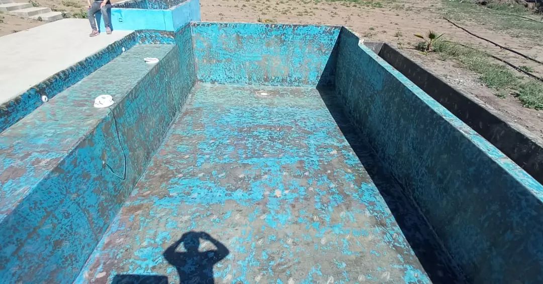 Enfibrado de piscina - Antes